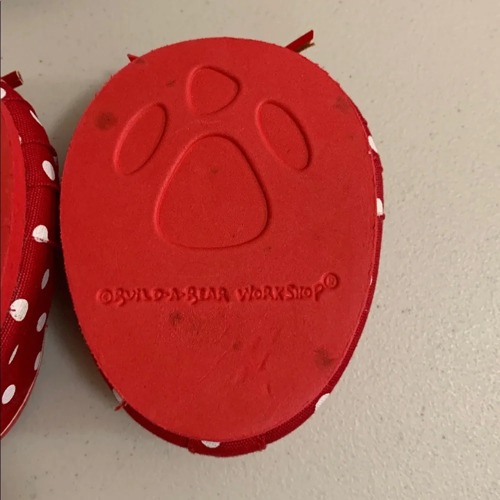 Build-A-Bear Red Shoe Lot-Tennis Shoes,Rain Boots, Fancy Dress Shoes 3 Pairs